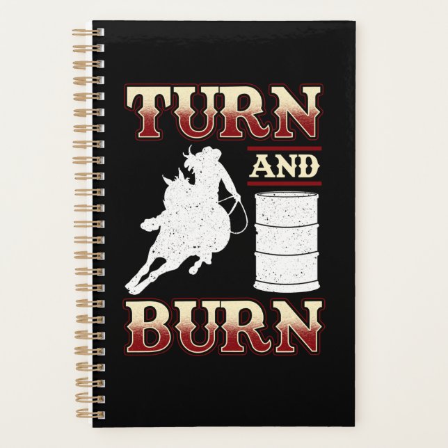 Turn and Burn Barrel Racing Planner (Front)