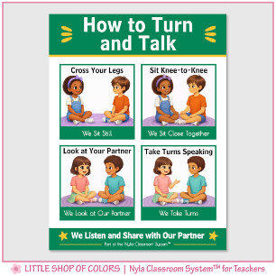 Turn and Talk Classroom Anchor Chart