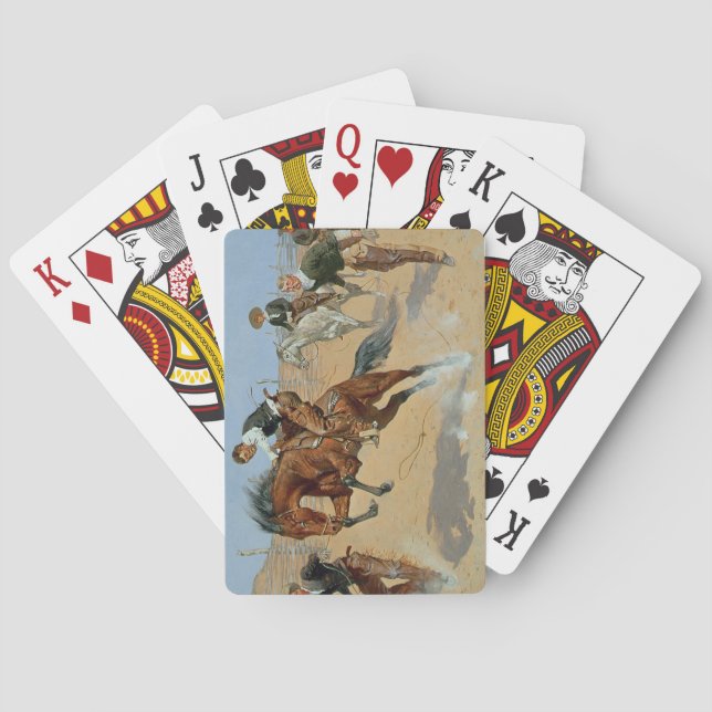 Turn Him Loose, Bill, c.1893 (oil on canvas) Playing Cards (Back)