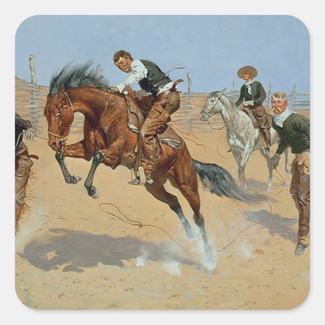 Turn Him Loose, Bill, c.1893 (oil on canvas) Square Sticker (Front)