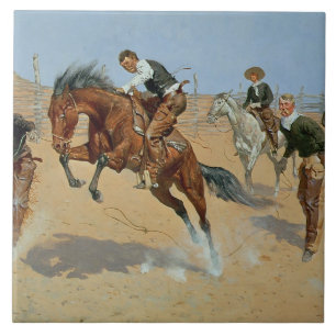 Turn Him Loose, Bill, c.1893 (oil on canvas) Tile