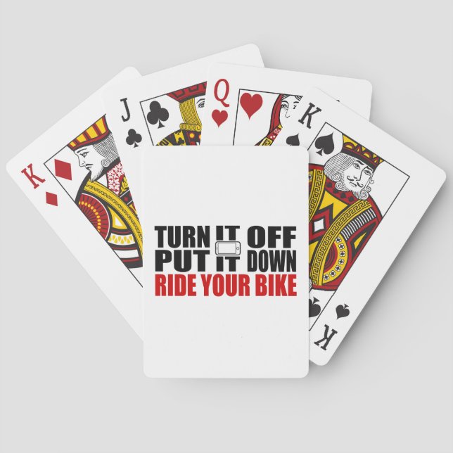 Turn It Off, Put It Down, Ride Your Bike Playing Cards (Back)