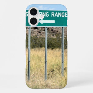 Turn Left to Shooting Range iPhone 16 Plus Case