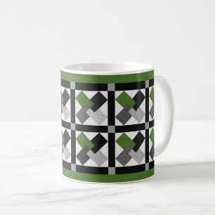 "Turn of a Friendly Card" Patchwork-Look Coffee Mug