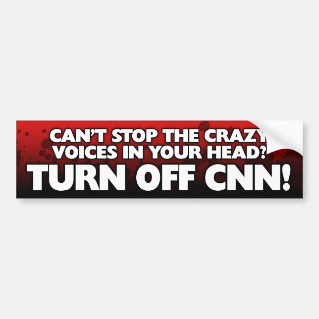 "Turn Off CNN" Bumper Sticker (Front)