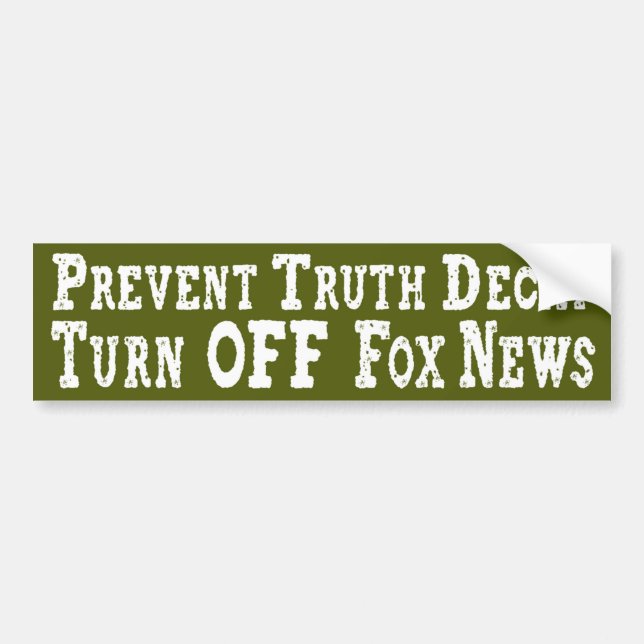Turn Off Fox News Bumper Sticker (Front)