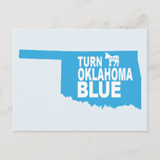 Turn Oklahoma Blue Postcard | Vote State Democrat