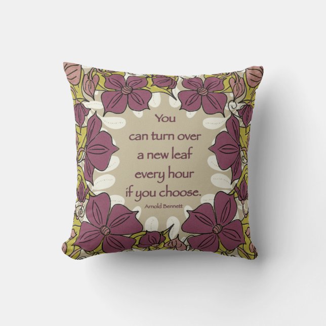 Turn Over a New Leaf Cushion (Front)