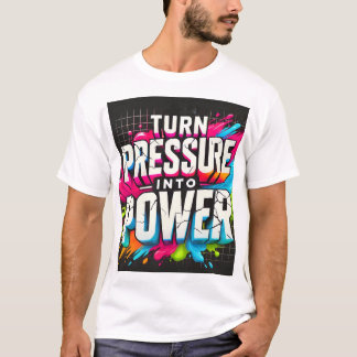 **"Turn Pressure Into Power" Motivational Splash A T-Shirt