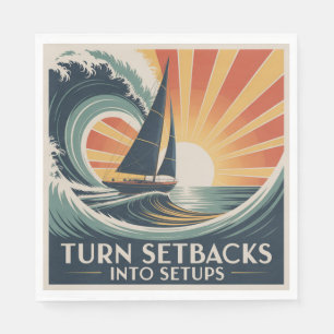 Turn Setbacks Into Setups Napkin