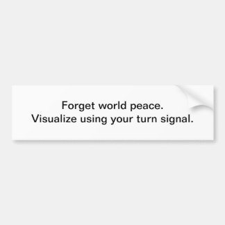 Turn signal bumper sticker