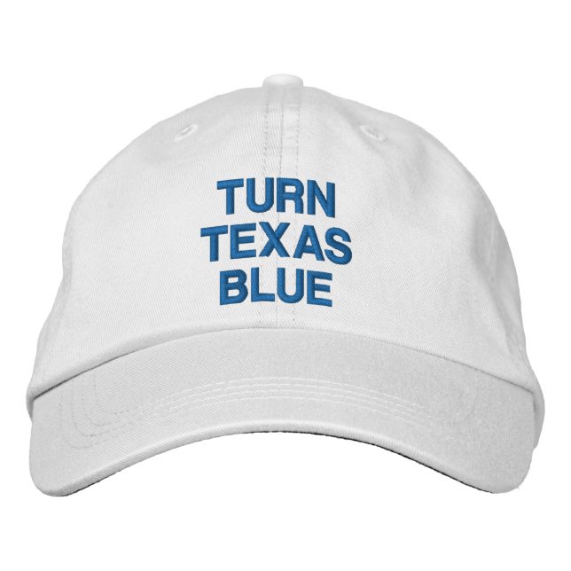 Turn Texas Blue blue white democrat modern Embroidered Hat (Front)
