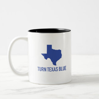 Turn Texas Blue - Vote Democrat in Texas Two-Tone Coffee Mug