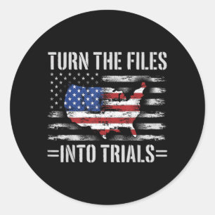 Turn The Files Into The Trials Classic Round Sticker