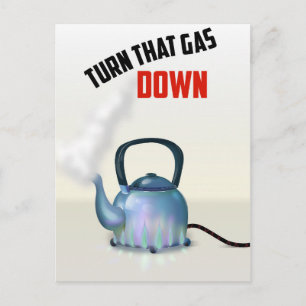 Turn the Gas Down vintage poster Postcard