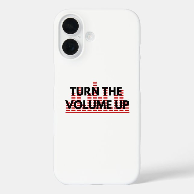 Turn The Volume Up Minimal Phone Case (Back)