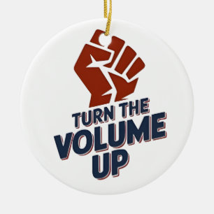Turn the Volume Up Zohran NYC Major Democrat Ceramic Tree Decoration