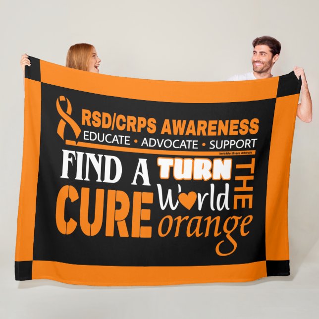 Turn the World Orange...RSD/CRPS Fleece Blanket (In Situ)