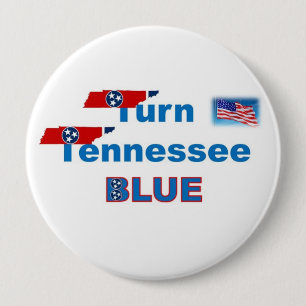 TURN TN BLUE 10 CM ROUND BADGE