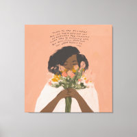Turn to the flowers inspirational quote black art
