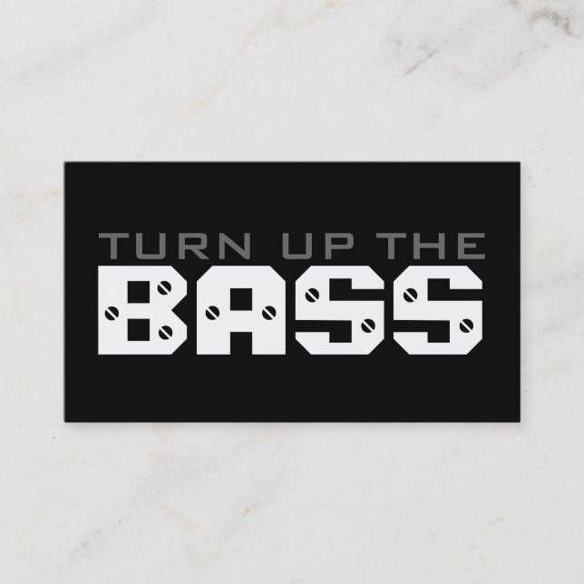 turn up the BASS Business Card (Front)