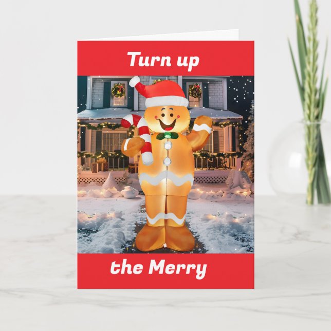 TURN UP THE "MERRY" THIS CHRISTMAS SEASON HOLIDAY CARD (Front)