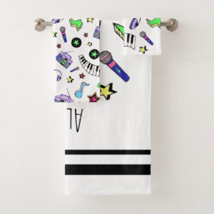 Turn Up the Music Bath Towel Set