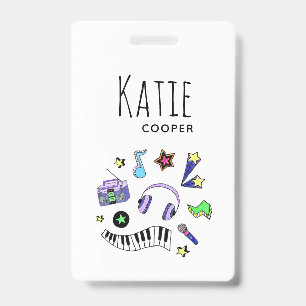 Turn Up the Music ID Badge
