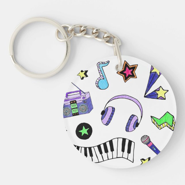 Turn Up the Music Key Ring (Front)