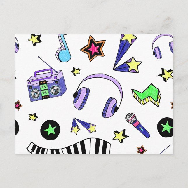 Turn Up the Music Postcard (Front)
