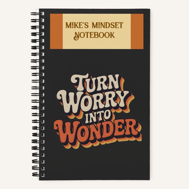 Turn Worry Into Wonder - Mindset Transformation Notebook (Front)