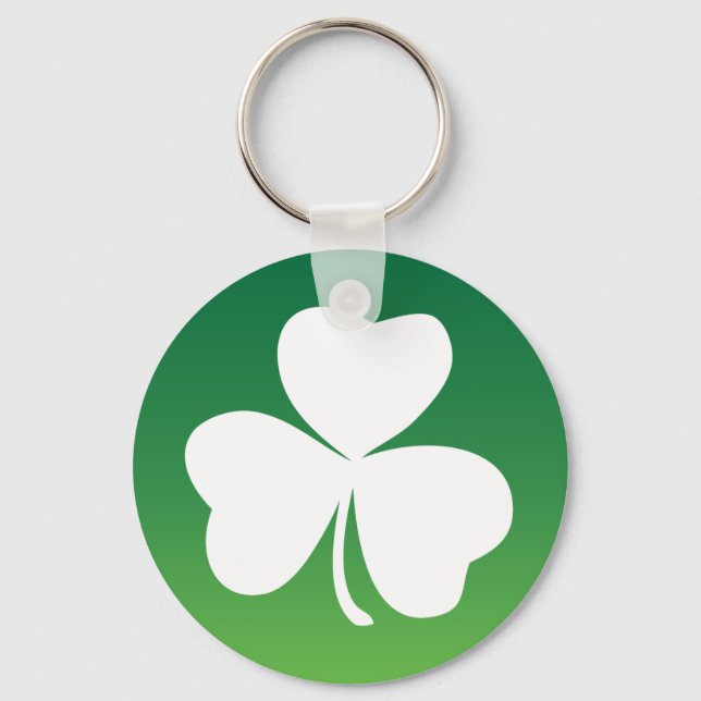 Turn your Irish ON! green white theme Key Ring (Front)