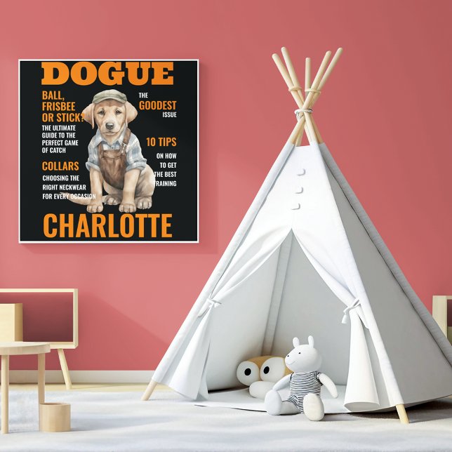 Turn Your Pet Into A Front Page Star Personalised Canvas Print (Creator Uploaded)