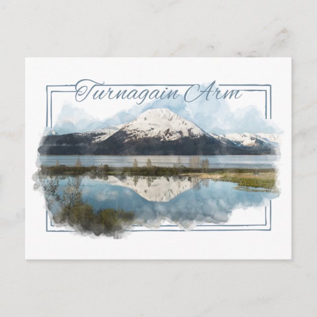 Turnagain Arm Alaskan Watercolor Postcard (Front)
