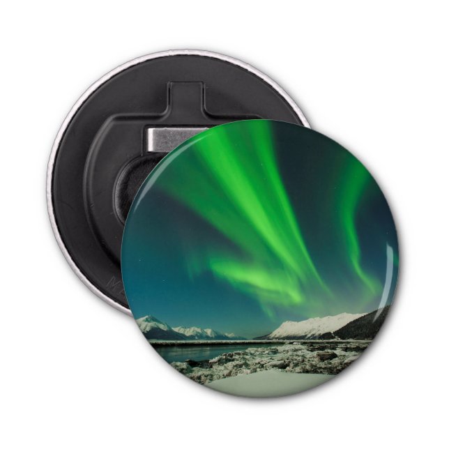 Turnagain Arm Aurora Bottle Opener (Front)