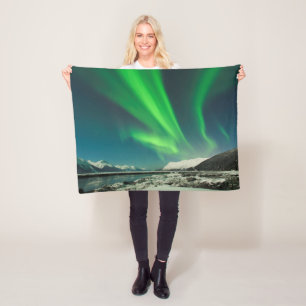 Turnagain Arm Aurora Fleece Blanket