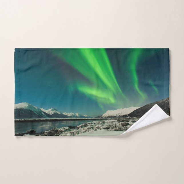 Turnagain Arm Aurora Hand Towel (Hand Towel)