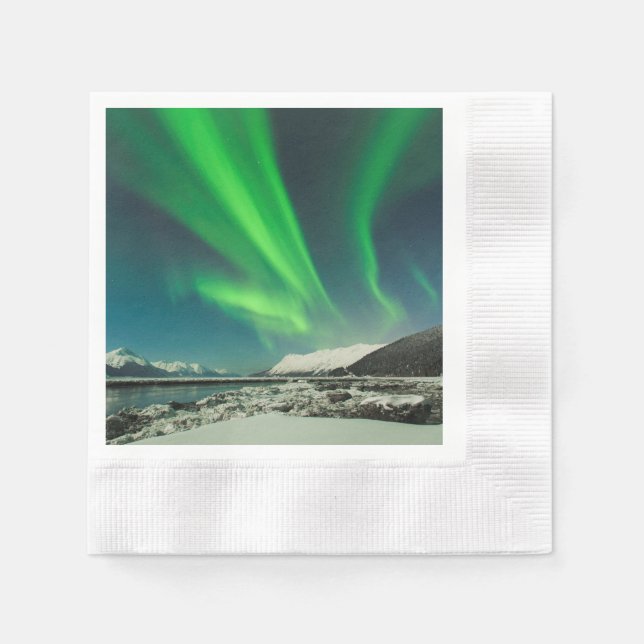 Turnagain Arm Aurora Napkin (Front)
