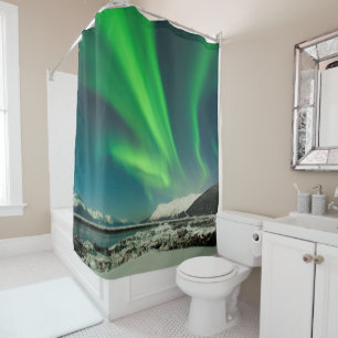 Turnagain Arm Aurora Shower Curtain