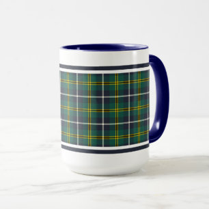 Turnbull Clan Hunting Tartan Navy and Green Plaid Mug