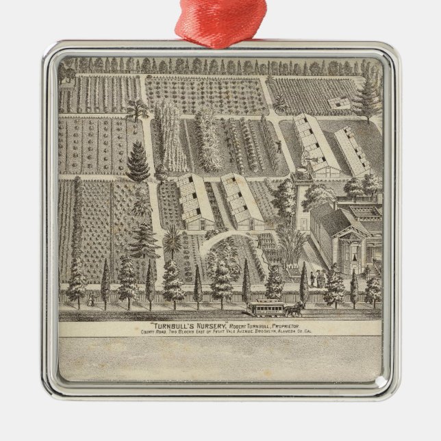 Turnbull's Nursery, Fitch res Metal Tree Decoration (Front)