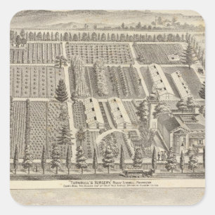Turnbull's Nursery, Fitch res Square Sticker