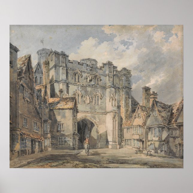 Turner - Christ Church Gate, Canterbury Poster (Front)
