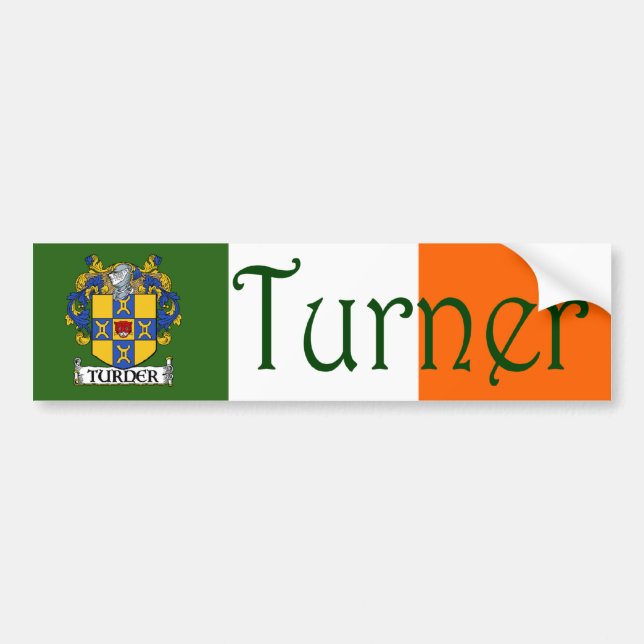 Turner Coat of Arms Flag Bumper Sticker (Front)