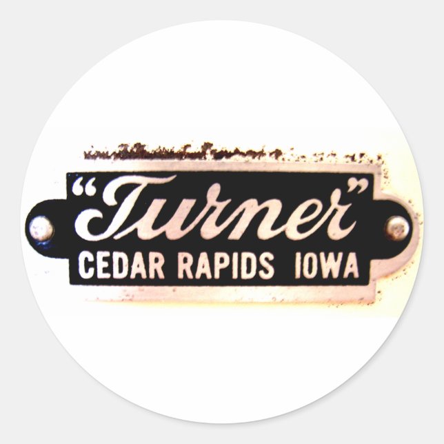 Turner Company round decal Classic Round Sticker (Front)