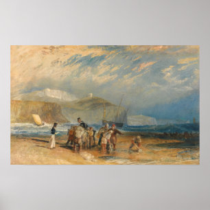 Turner - Folkestone Harbour and Coast To Dover Poster