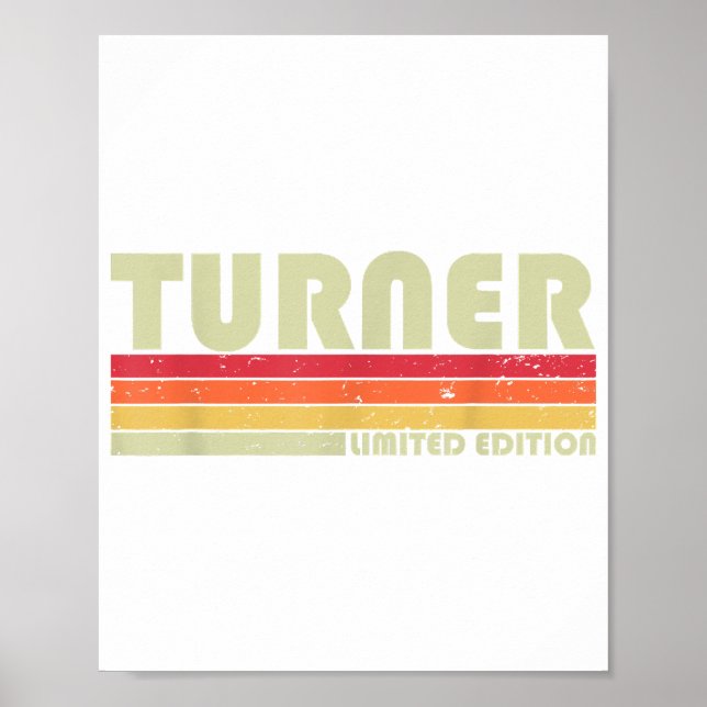 TURNER Funny Job Title Profession Birthday Worker  Poster (Front)