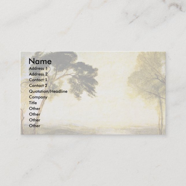 Turner Joseph Mallord William Business Card (Front)