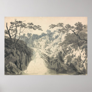 Turner - Landscape With Waterfall Poster