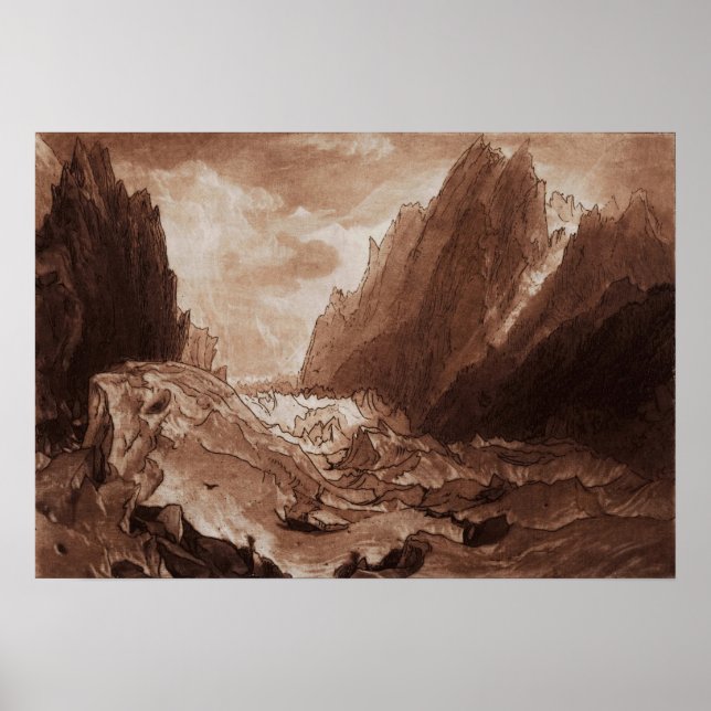 Turner - Mer De Glace Valley Of Chamonix Savoy Poster (Front)